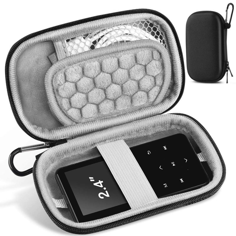 AGPTEK MP3 MP4 Player Case for 2.4 inch MP3 Player, for Gracioso/for ChenFec/for Safuciiv/for RUIZU/for Aiworth and Other MP3 Players Under 2.4 inch, Portable Case with Metal Carabiner Clip - Image 1