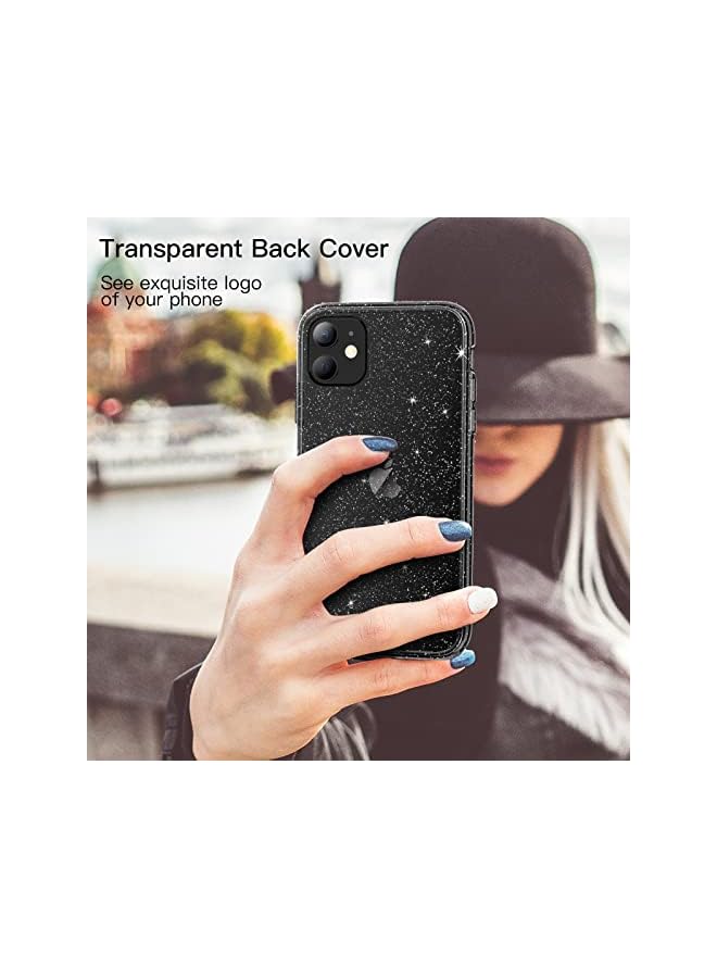 Jetech Glitter Case For Iphone 11, 6.1-Inch, Bling Sparkle Shockproof Phone Bumper Cover, Cute Sparkly For Women And Girls (Black) - Image 3