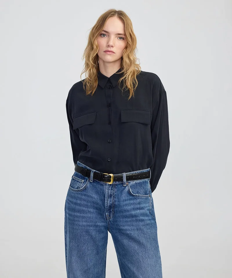 Ipekyol Relaxed Fit Flap Pocket Shirt