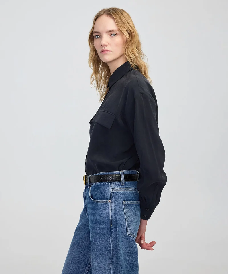 ابيكول قميص بجيب قلاب