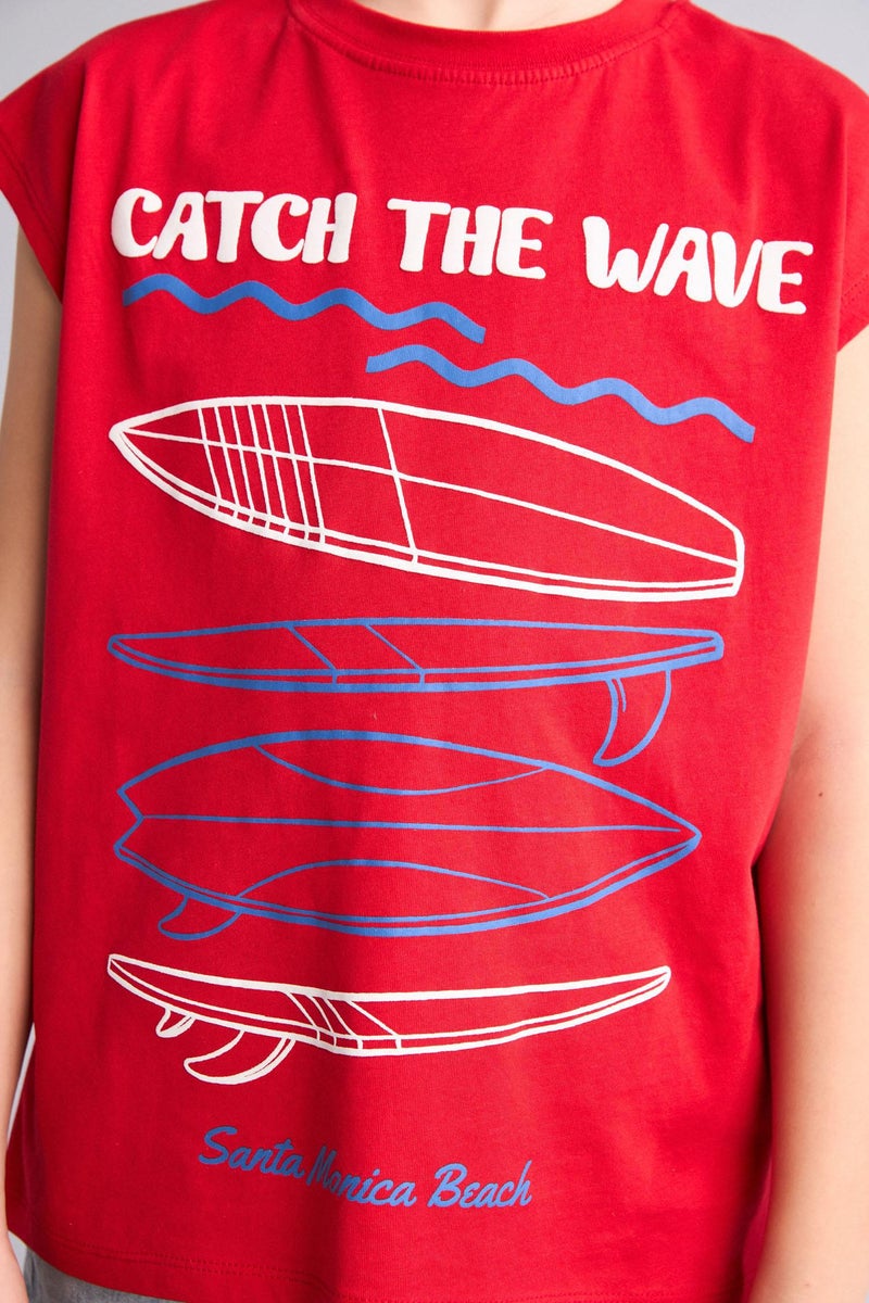 DeFacto Red Boy Boy Oversize Fit Tank Top Casual - Image 4