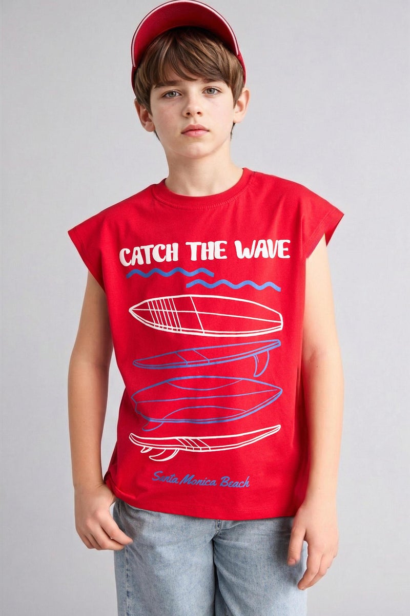 DeFacto Red Boy Boy Oversize Fit Tank Top Casual - Image 3