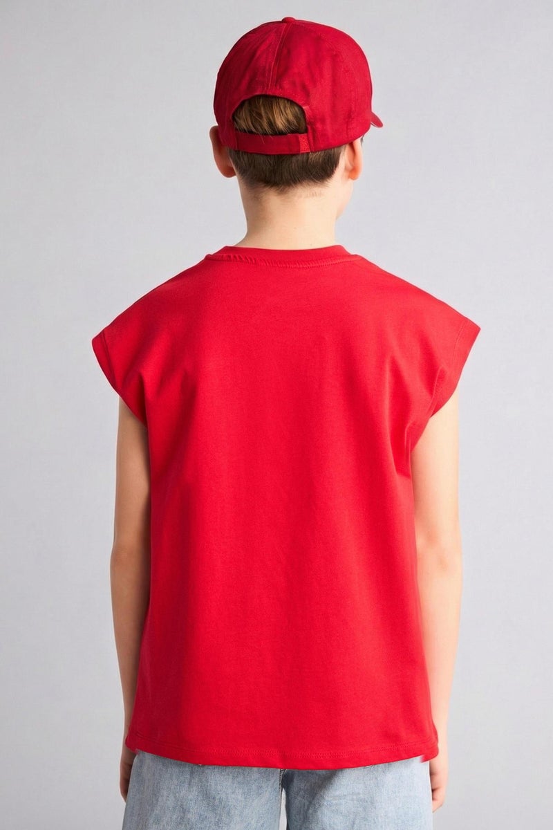 DeFacto Red Boy Boy Oversize Fit Tank Top Casual - Image 5