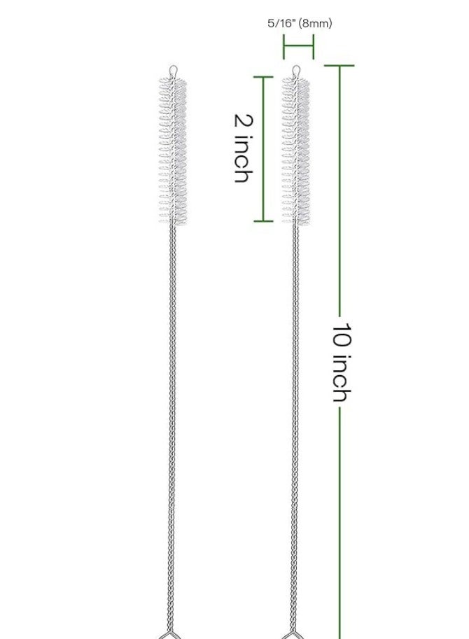 Zaid This pack includes 2 cleaning brushes that are BPA-free and designed for Starbucks straws. The brushes have strong bristles, making them great for cleaning stainless steel drink straws, teapot spouts, glass bottles, and small pipes.  - Image 2