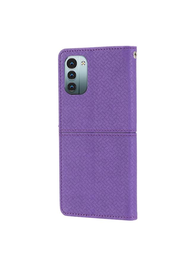 اس-توب جراب لهاتف Nokia G21 / G11 مصنوع من جلد البولي يوريثان المغناطيسي مع خياطة منسوجة - Image 3