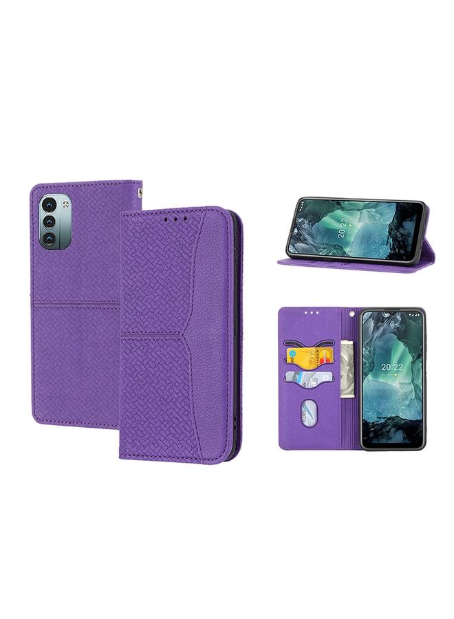 اس-توب جراب لهاتف Nokia G21 / G11 مصنوع من جلد البولي يوريثان المغناطيسي مع خياطة منسوجة - Image 1