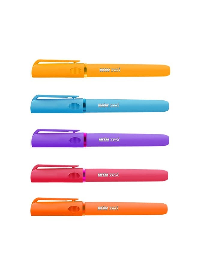 دبليو آي أن أقلام حبر جاف وين زيست | 40 قلمًا، حبر أزرق | رأس 0.7 مم لتدفق سلس للحبر | قبضة مريحة للكتابة لفترات طويلة | مجموعة بألوان مختلفة للهيكل | كتابة سلسة وسريعة | مثالية للاستخدام في المدرسة والجامعة والامتحانات والمكتب والأعمال - Image 4