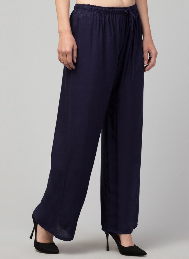 Trend Level Mid-Rise Wide Leg Fit Palazzos - Image 2