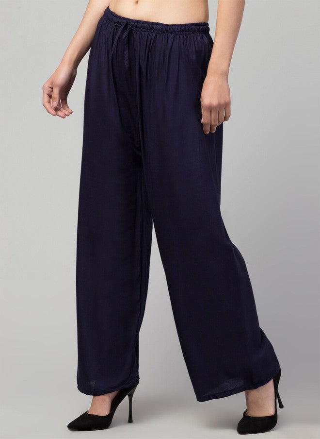 Trend Level Mid-Rise Wide Leg Fit Palazzos - Image 3