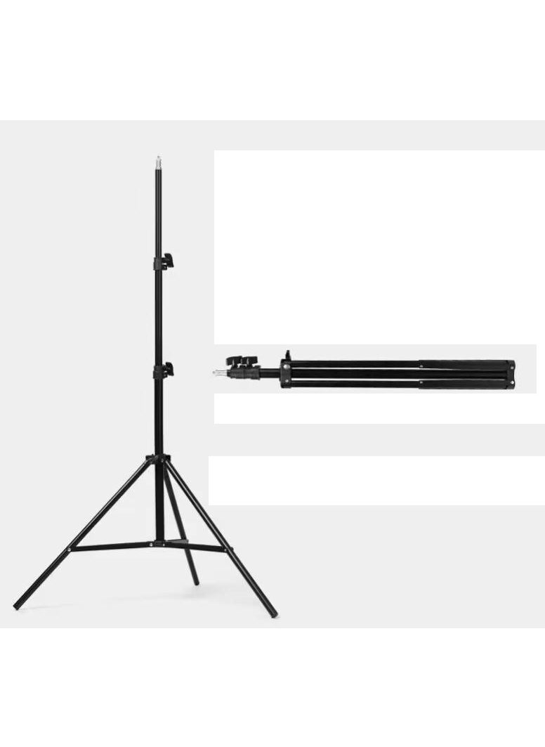 Generic - MF-3308 Camera Tripod with 360° 3 WAY Rotating Head and Stable Metal Brackets, Adjustable Angles, Portable Design - Black - Image 1