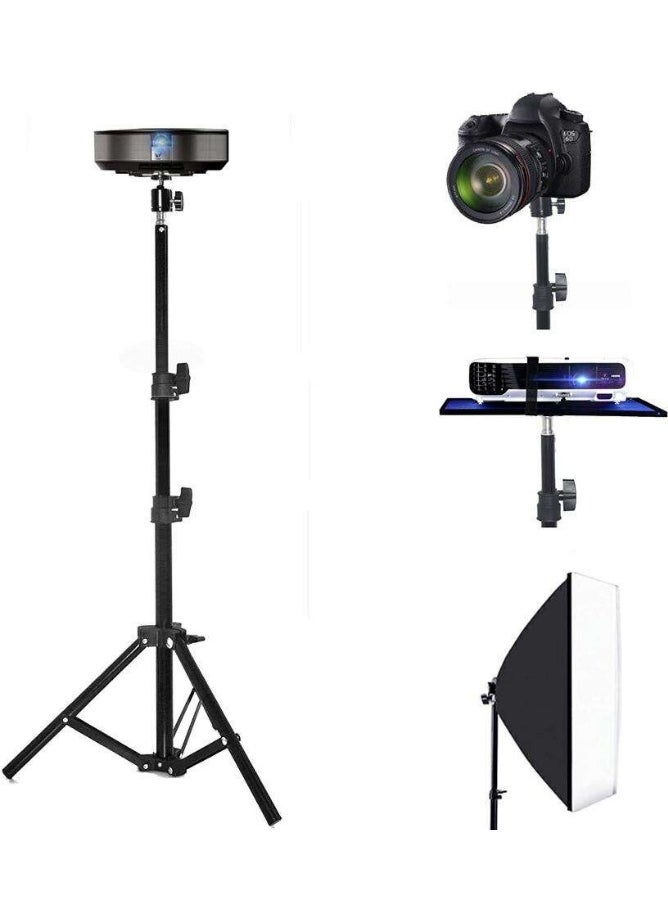 Generic - MF-3308 Camera Tripod with 360° 3 WAY Rotating Head and Stable Metal Brackets, Adjustable Angles, Portable Design - Black - Image 1
