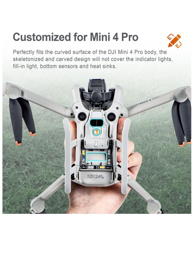 Colorful Landing Gear for DJI Mini 4 Pro with Flash LED Lights Foldable Extended Landing Legs Protector Kit for DJI Mini 4 Pro Drone Accessories - Image 2