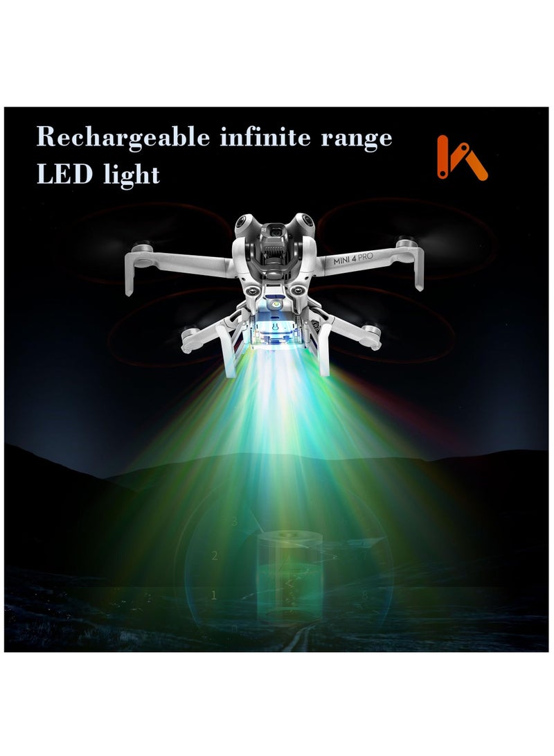 Colorful Landing Gear for DJI Mini 4 Pro with Flash LED Lights Foldable Extended Landing Legs Protector Kit for DJI Mini 4 Pro Drone Accessories - Image 3