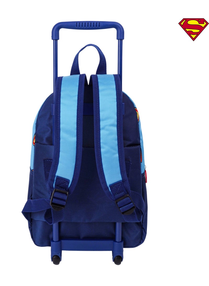 Warner Bros. Super Man City Of Tomorrow Trolley 3 In 1 Set 13" I Trolley I Water Bottle I Lunch Box - Image 3