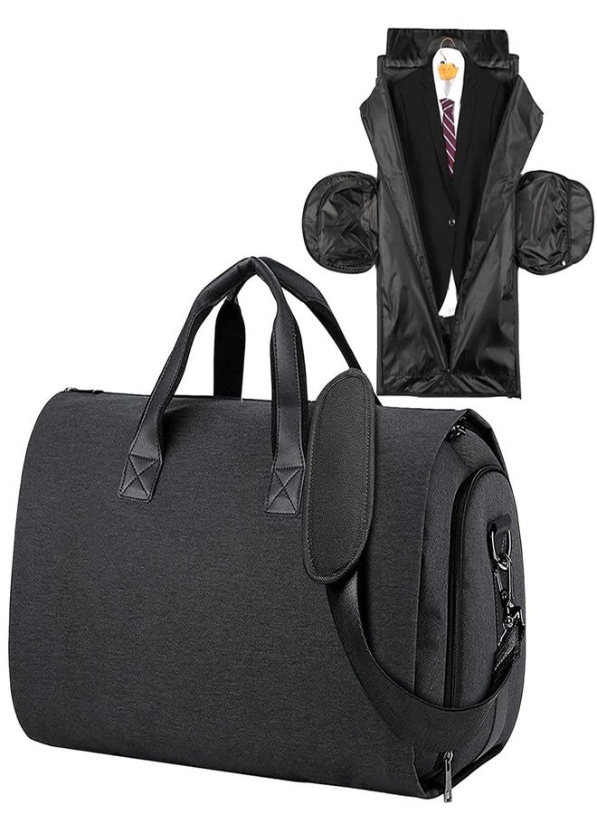 Handcuffs Garment Duffel Bag Convertible Large Carry On Bags for Travel with Shoulder Strap | Hanging Suit Luggage Bag for Men & Women | Business Travelling Gifts (Black) - Image 2