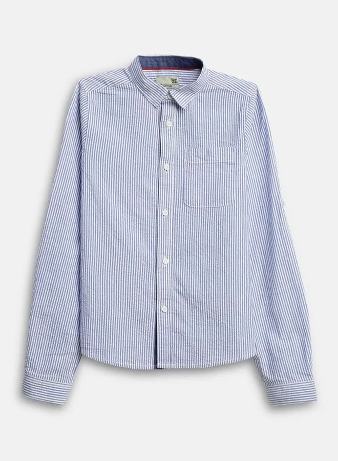 Bonkids Boy's Multicolour 100% Cotton Printed Regular Fit Shirt