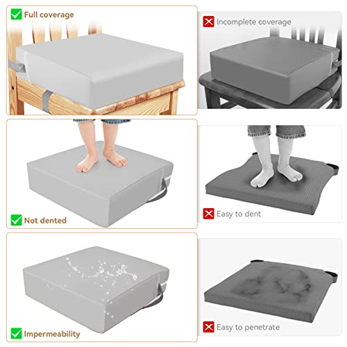 KOXUIUF Toddler Booster Seat for Kitchen Chair Dining Table, Washable Thick Strong Support Portable Booster Chair for Toddlers Eating, Easy Cleaning Booster Seat Cushion Detachable with Adjustable Straps - Image 5