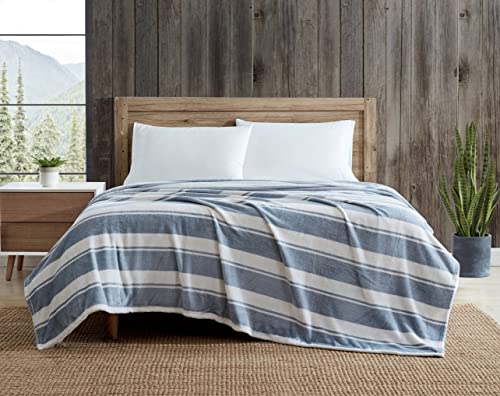 Eddie Bauer  Queen Blanket Ultra Plush Bedding Lightweight Home Decor for All Seasons Stones Throw Stripe Queen