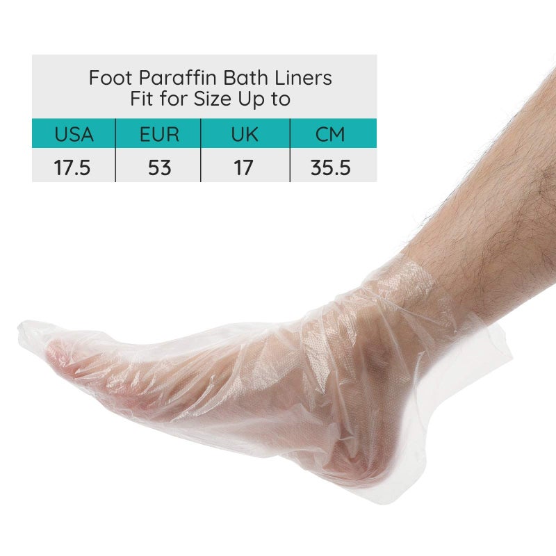 Segbeauty Paraffin Wax Bath Liners for Foot, 200pcs Extra Large XL Paraffin Foot Bags, Plastic Paraffin Bath Socks Hot Wax thera-py Booties Covers for SPA Wax treat-ment Paraffin Wax Machine - Image 2