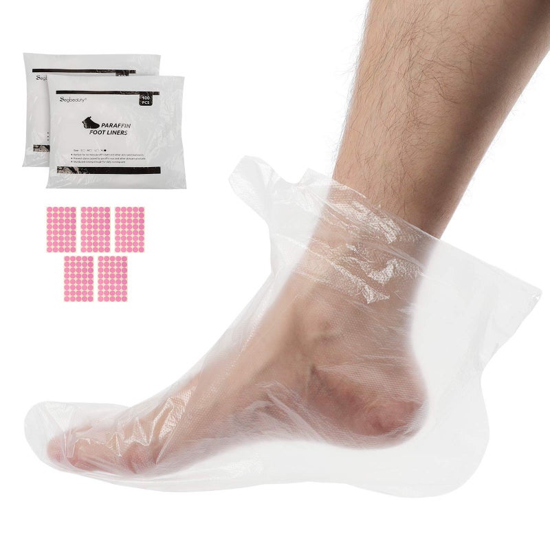 Segbeauty Paraffin Wax Bath Liners for Foot, 200pcs Extra Large XL Paraffin Foot Bags, Plastic Paraffin Bath Socks Hot Wax thera-py Booties Covers for SPA Wax treat-ment Paraffin Wax Machine - Image 1
