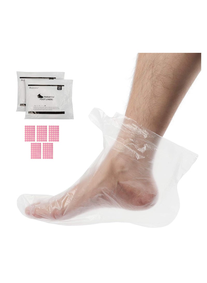 Segbeauty Segbeauty Paraffin Wax Bath Liners for Foot, 200pcs Extra Large XL Paraffin Foot Bags, Plastic Paraffin Bath Socks Hot Wax thera-py Booties Covers for SPA Wax treat-ment Paraffin Wax Machine - Image 1
