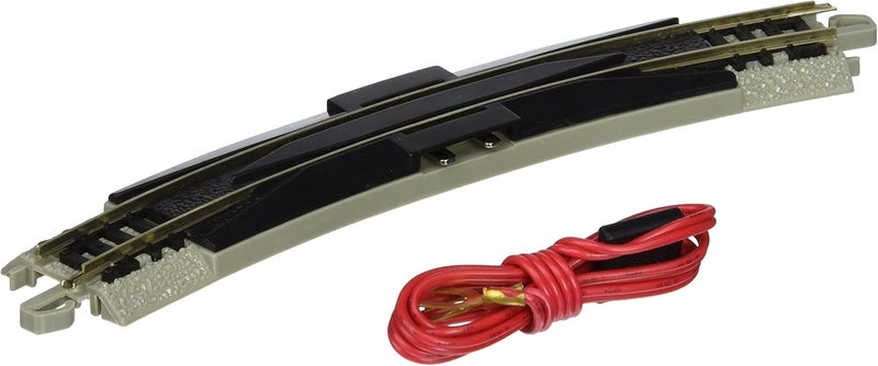 Bachmann Trains Snap-Fit E-Z Track 11.25” Radius Terminal Rerailer with Wire - Nickel Silver Rail with Grey Roadbed - N Scale