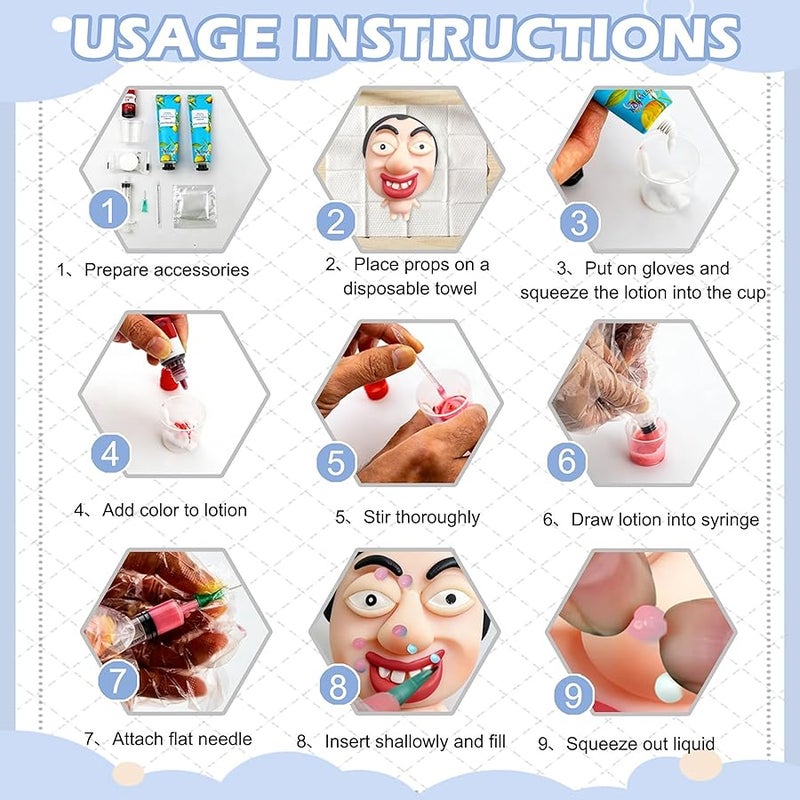 CIYOJA Pimple Popping Toy Squishy Toys Stress Relief Squeeze Toy – Large Reusable Silicone Pimple Popper Fidget Toy Set Soft Sensory Toy for Adults ASMR Satisfying Play Includes 2 Filling Creams (ChompFace) - Image 3
