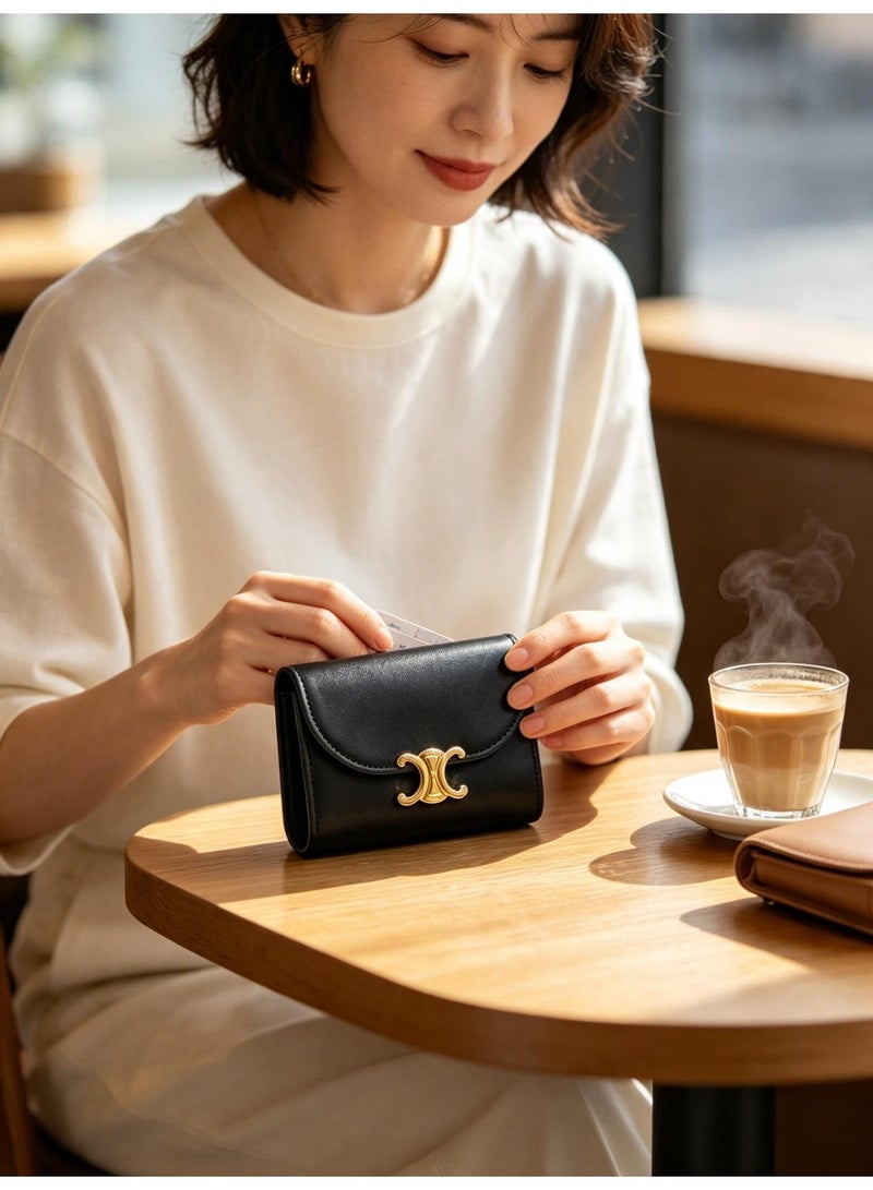 Celine Exquisite high-end wallet ultra-thin, anti-magnetic, multiple card slots, business card holder, convenient for ID storage, suitable for both men and women - Image 3