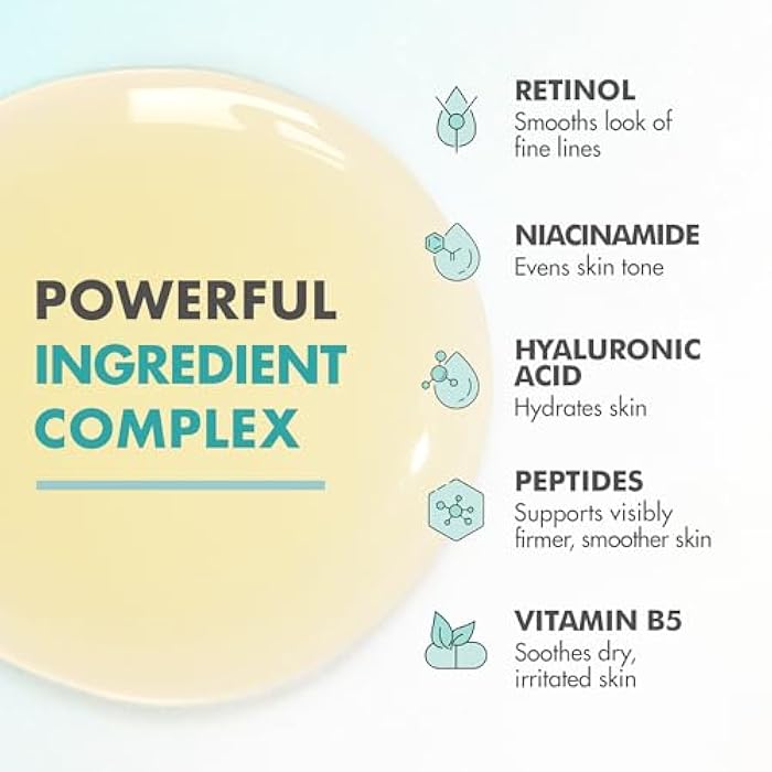Ebanel Retinol Serum for Face with Vitamin C, Peptides & Hyaluronic Acid, Anti Aging Face Serum for Fine Lines, Uneven Skin Tone, Dark Spots & Texture, Pore Minimizer with Resveratrol & Niacinamide - Image 3
