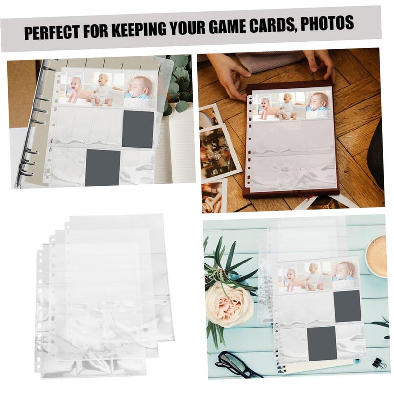 30 Sheets 9 Pocket PP Sleeves A4 Sized Double Sided Photo Card Organizer Pages - Image 4