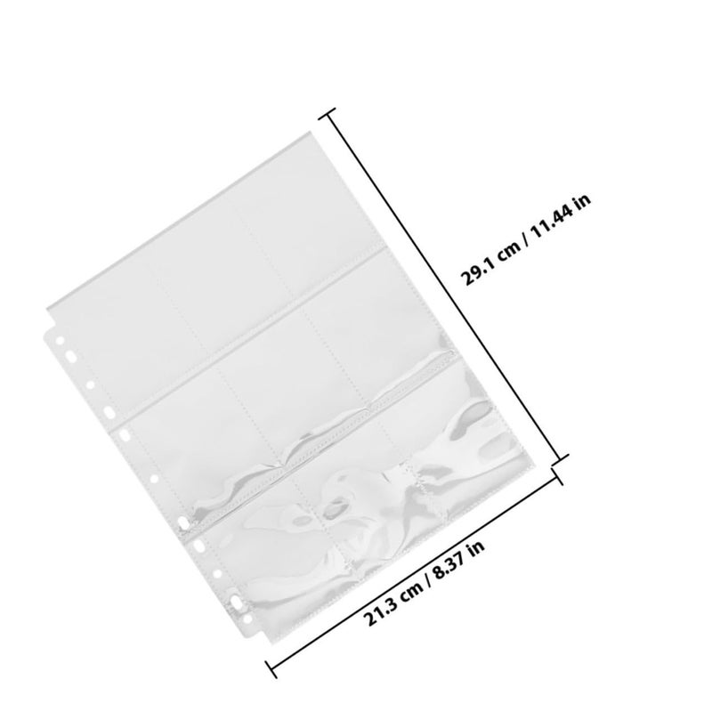 30 Sheets 9 Pocket PP Sleeves A4 Sized Double Sided Photo Card Organizer Pages - Image 3