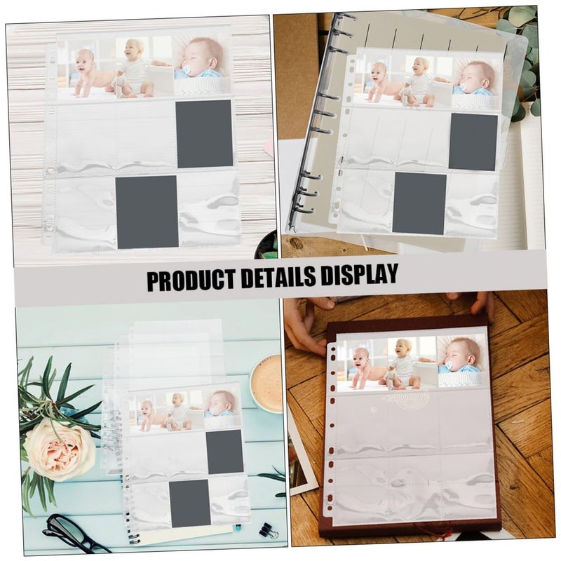 30 Sheets 9 Pocket PP Sleeves A4 Sized Double Sided Photo Card Organizer Pages - Image 5