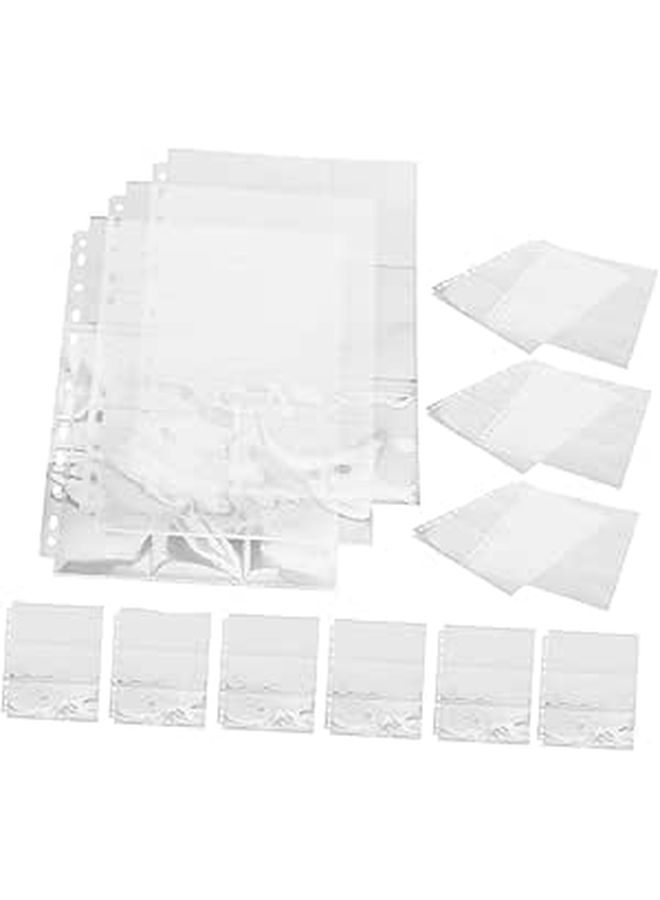 30 Sheets 9 Pocket PP Sleeves A4 Sized Double Sided Photo Card Organizer Pages - Image 1