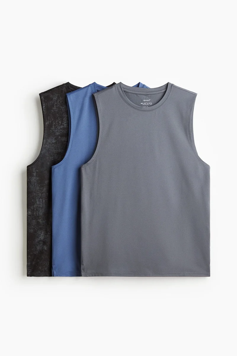 H&M 3-pack Regular Fit Sports vests with DryMove™