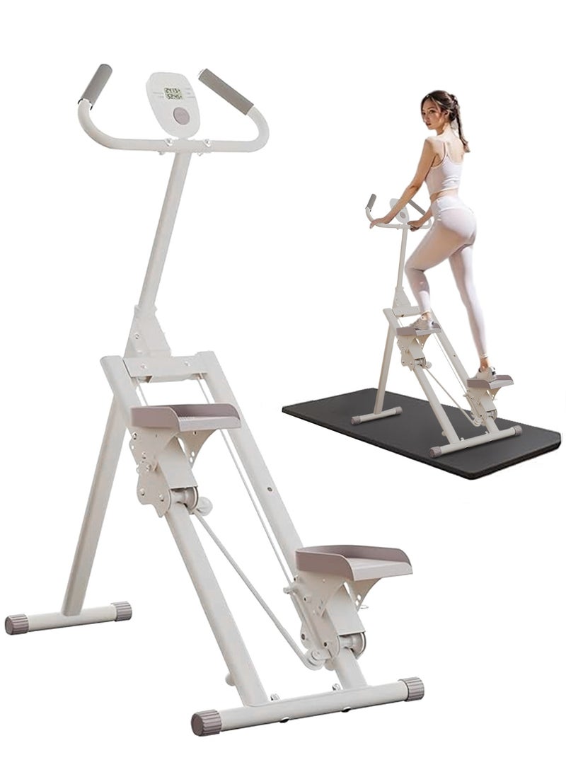 جهاز ستيبر للتمرين المنزلي، جهاز ستيبر للسلالم قابل للتعديل مع شاشة LCD، ارتفاع 6 مستويات، دواسات مضادة للانزلاق، سعة 300 كجم، متسلق عمودي صغير الحجم للياقة البدنية لكامل الجسم - Image 1