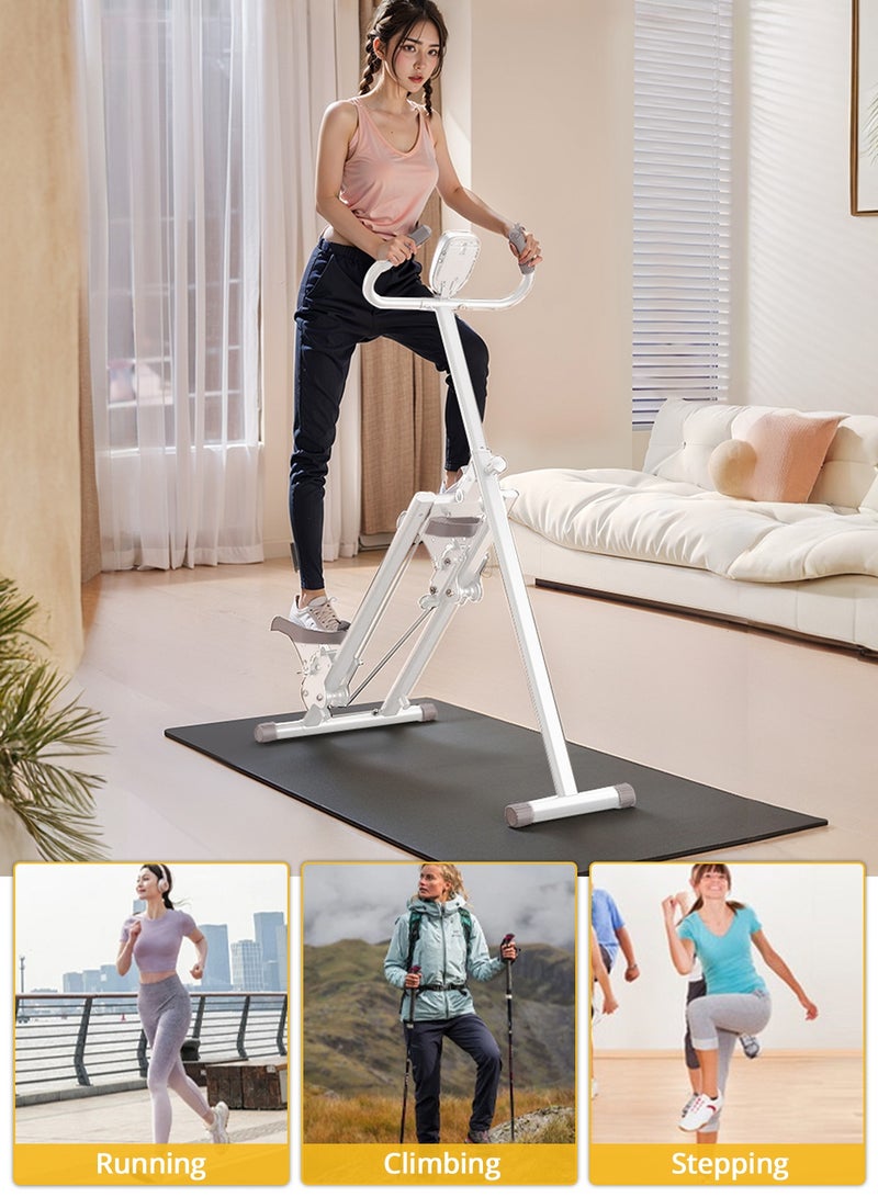 جهاز ستيبر للتمرين المنزلي، جهاز ستيبر للسلالم قابل للتعديل مع شاشة LCD، ارتفاع 6 مستويات، دواسات مضادة للانزلاق، سعة 300 كجم، متسلق عمودي صغير الحجم للياقة البدنية لكامل الجسم - Image 5