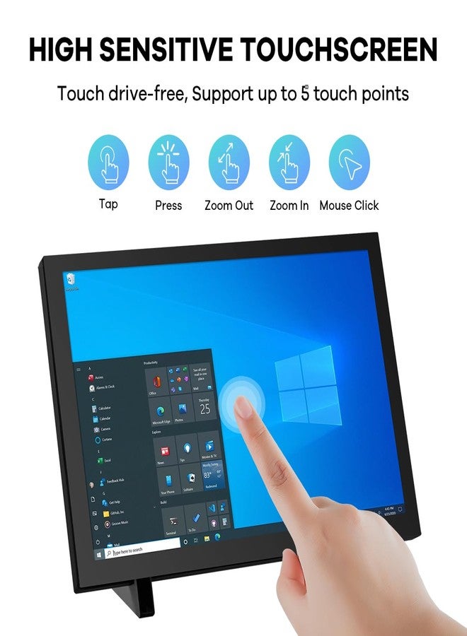 Hosyond شاشة لمس سعوية IPS LCD من Hosyond مقاس 10.1 بوصة، بدقة 1280×800، تدعم HDMI، متوافقة مع Raspberry Pi 5/4/3B+ وXbox وPS4 وWindows 7/8/10 - Image 3