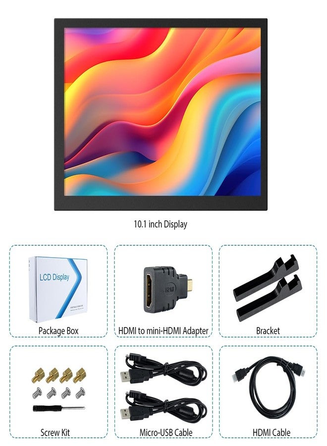 Hosyond شاشة لمس سعوية IPS LCD من Hosyond مقاس 10.1 بوصة، بدقة 1280×800، تدعم HDMI، متوافقة مع Raspberry Pi 5/4/3B+ وXbox وPS4 وWindows 7/8/10 - Image 5