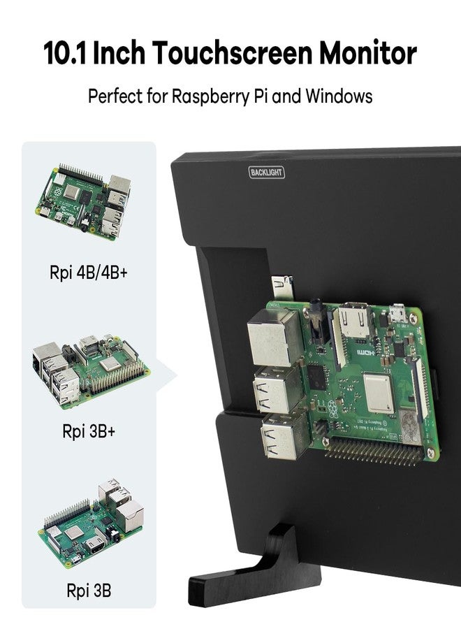 Hosyond شاشة لمس سعوية IPS LCD من Hosyond مقاس 10.1 بوصة، بدقة 1280×800، تدعم HDMI، متوافقة مع Raspberry Pi 5/4/3B+ وXbox وPS4 وWindows 7/8/10 - Image 4