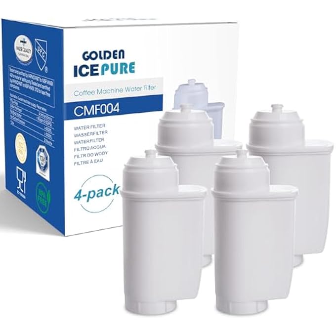 GOLDEN ICEPURE Coffee Water Filter Compatible With Siemens Eq Series Eq 6 Siemens Tz70003 Tcz7003 Tcz7033 Brita Intenza Bosch 12008246 Water Filter Bcm8450Uc Pack Of 4 - Image 2