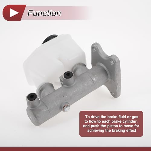 HEROFFIX Brake Master Cylinder with Reservoir No.472013D141 for Toyota Hilux 1988-1997 Hydraulic Master Cylinder Silver Tone,White Aluminum Alloy,Plastic 1 Pc - Image 5