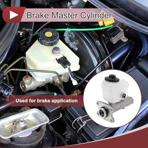 HEROFFIX Brake Master Cylinder with Reservoir No.472013D141 for Toyota Hilux 1988-1997 Hydraulic Master Cylinder Silver Tone,White Aluminum Alloy,Plastic 1 Pc - Image 2