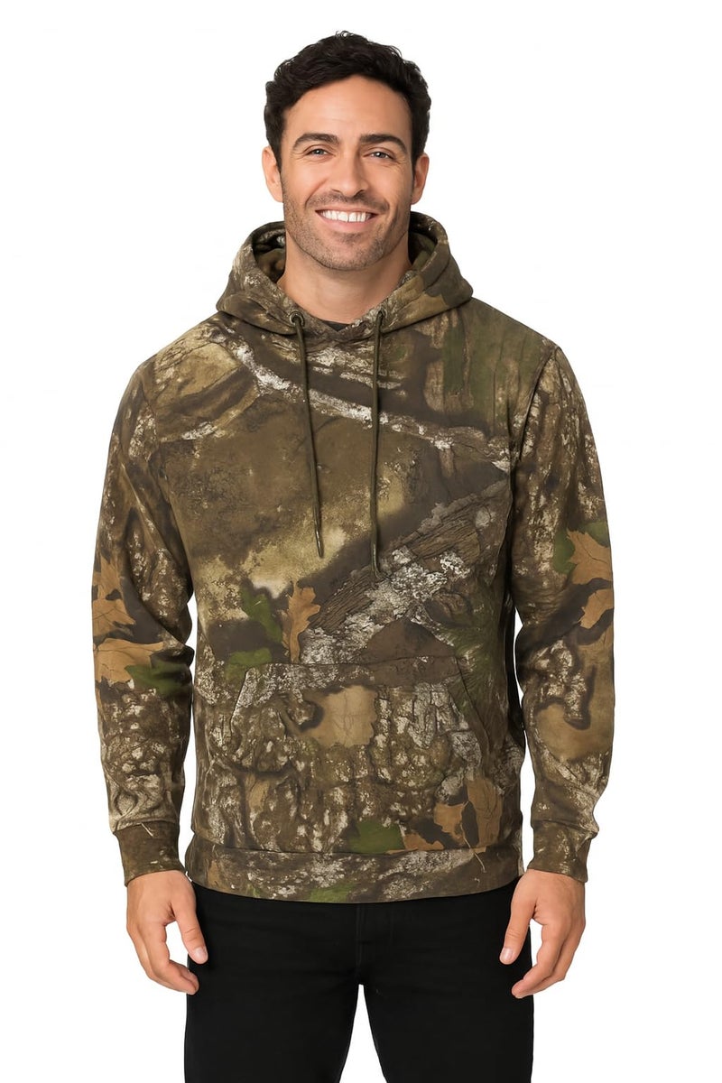 Bell Rangers Realtree APX Camo Hoodie Men and Women - Comfy Cotton Unisex Hunting Outdoor Apparel (Large) - Image 1