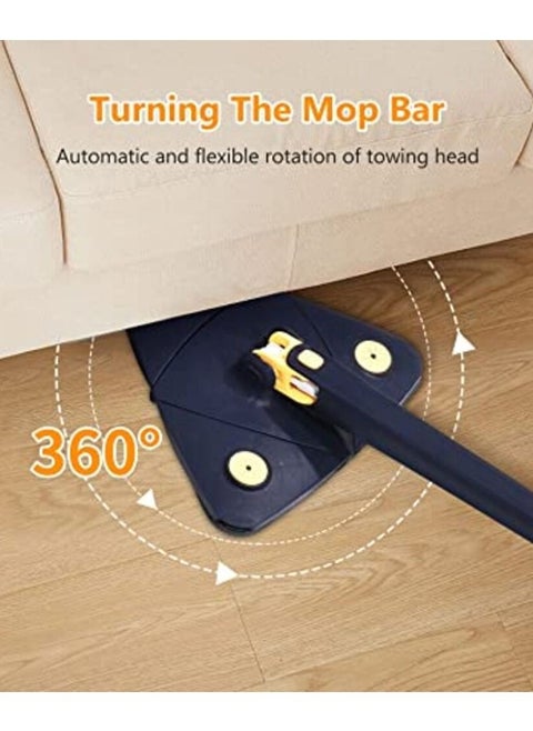 A self-squeezing triangular area of ​​​​the stainless hand, a 360-degree moving area for easy access to dust in the corners and corners