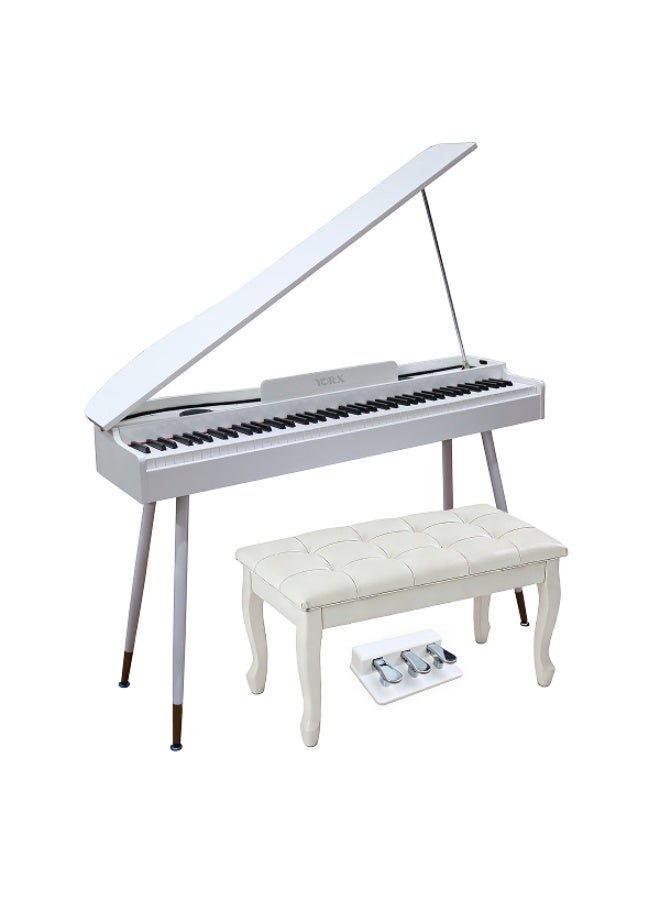 YORX YR-88 WH 88-Key Digital Piano with Hammer-Action Keys, White - Image 1