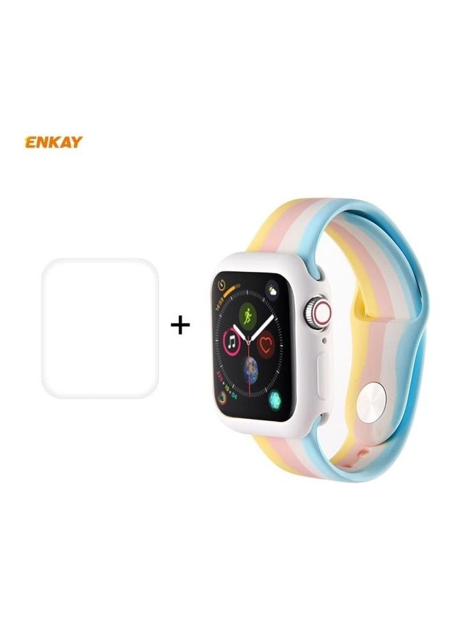 NIBEMINENT Replacement Strap With Screen Protector For Apple Watch Series 6/SE/5/4 44mm Multicolour - Image 1