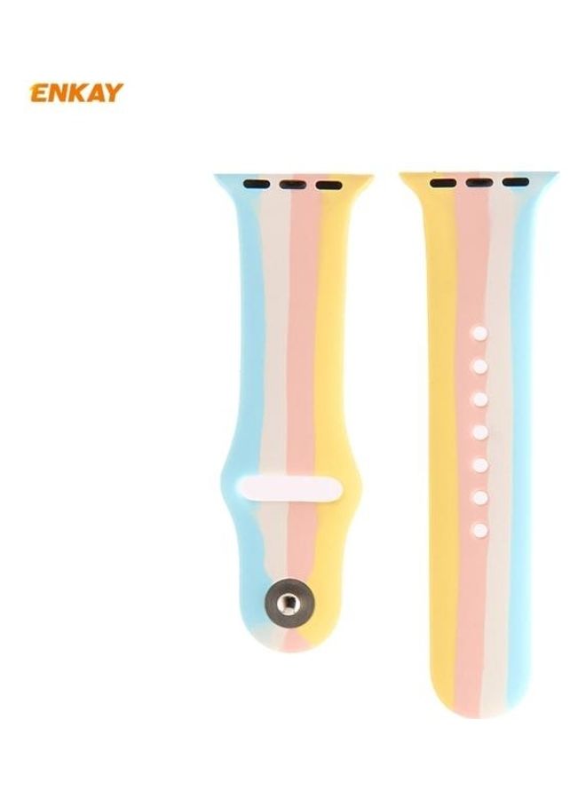 NIBEMINENT Replacement Strap With Screen Protector For Apple Watch Series 6/SE/5/4 44mm Multicolour - Image 2