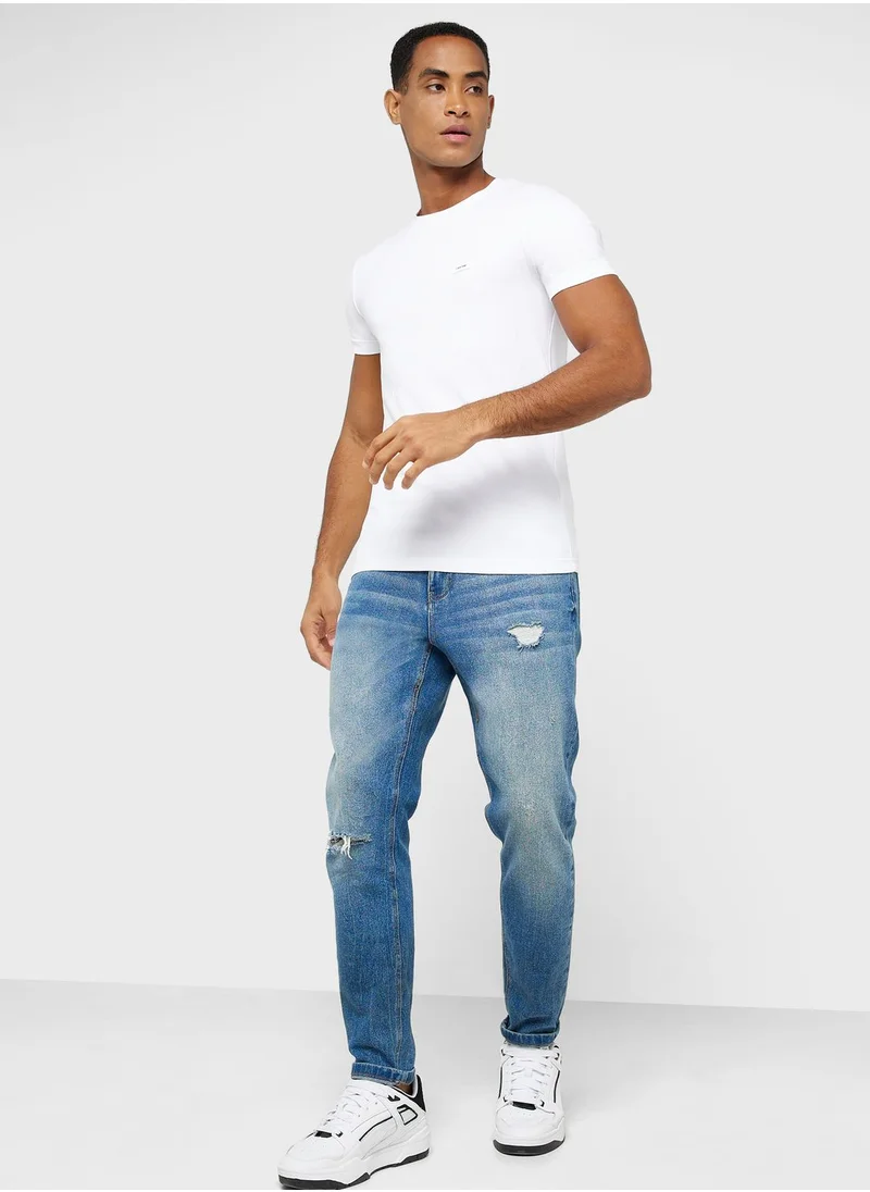 CALVIN KLEIN Slim Stretch Cotton T-Shirt