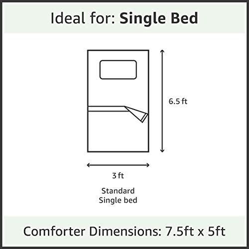 VYBBA Premium Comforter || Microfiber Reversible AC Comforter/Blanket for Winter/Quilt/Duvet, Single Bed King Size (Sandy Beige and Deep Teal 200 GSM) - Image 5