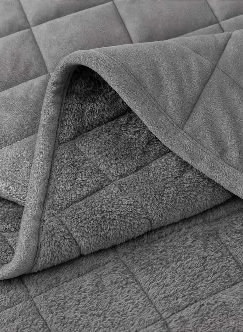 مينج لي مفرش شتوي نفر واحد مضغوط وجهين (مخمل / فرو) – طقم مفارش 4 قطع (1 لحاف + 1 شرشف سرير مطاطي + 2 أغطية وسائد ديكورية) مناسب لسرير مقاس 120×200 سم - Image 2